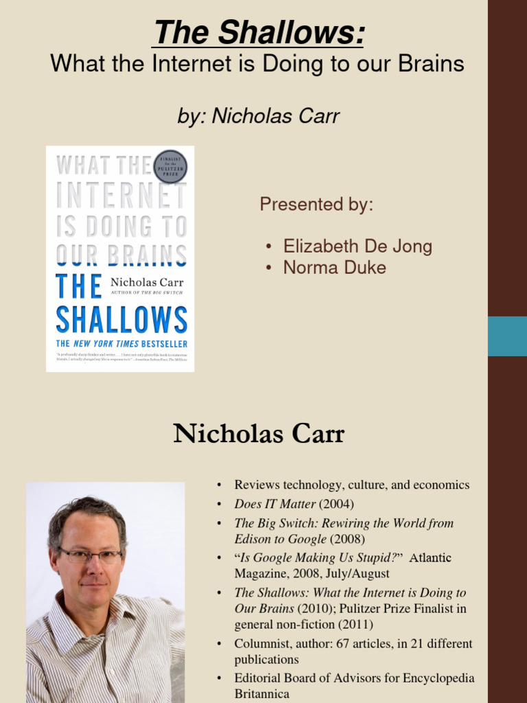 The Shallows Brain Impact PDF Memory Cerebral Cortex