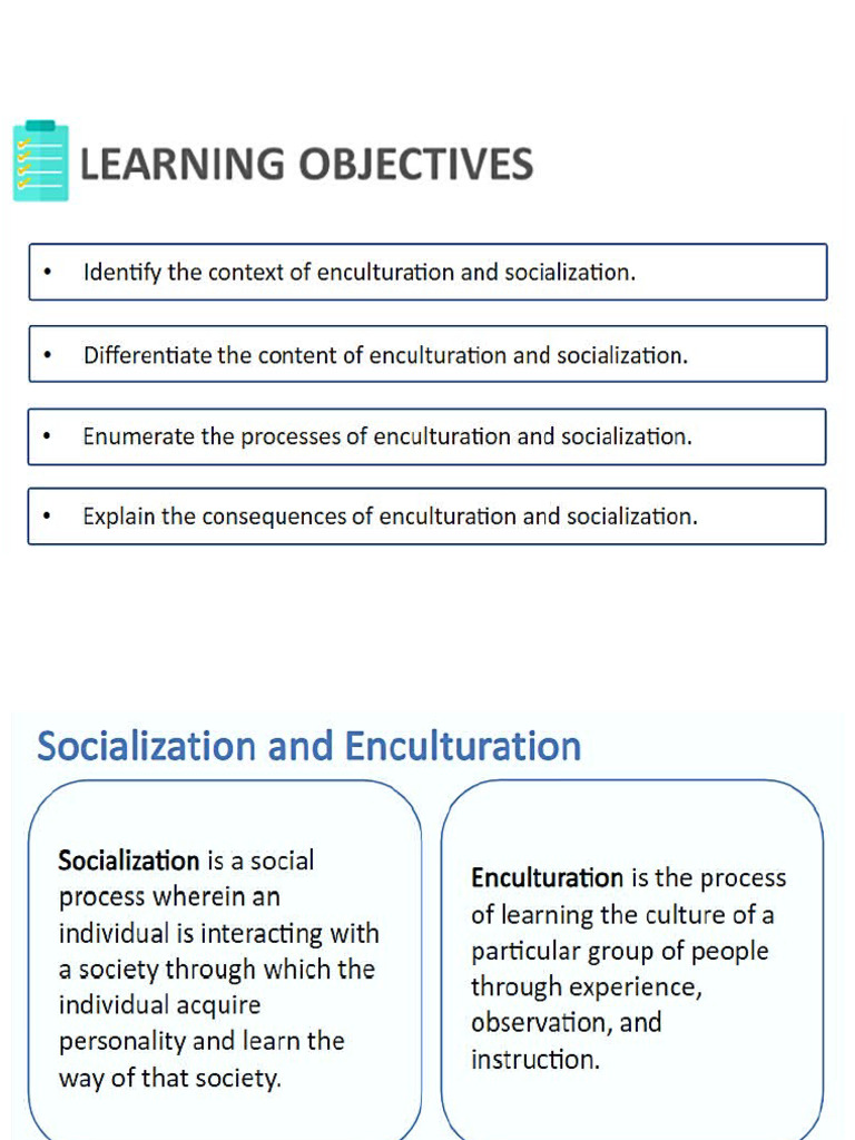 Enculturation vs. Socialization Comparison | PDF