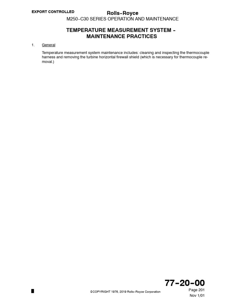77-20-00 Temperature Measurement System | PDF