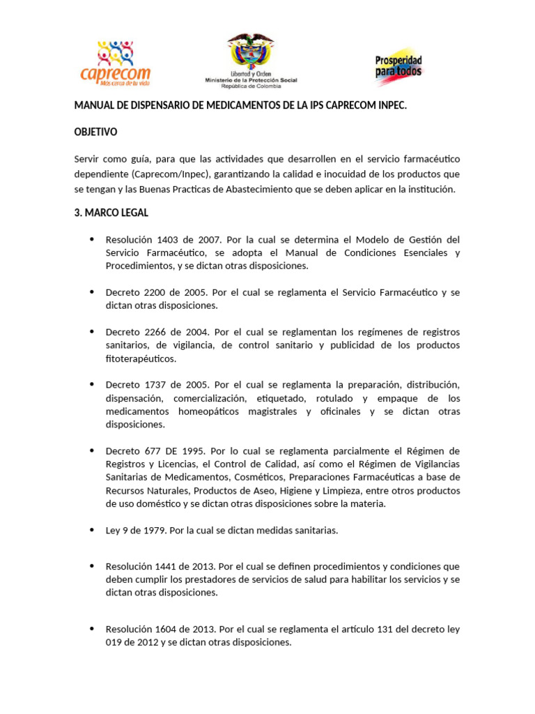 Manual de Dispensario de Medicamentos IPS | PDF | Farmacia ...