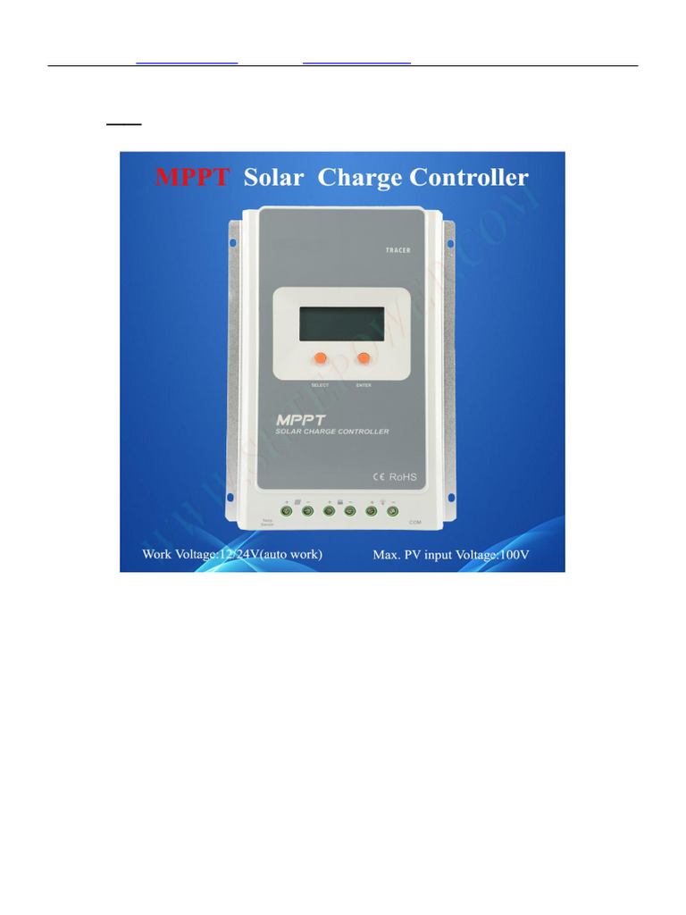 MPPT Solar Charge Controller Overview | PDF | Energy Technology ...