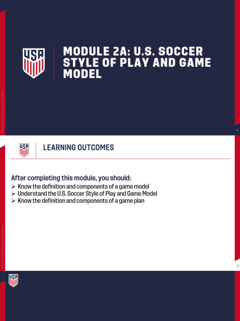 U.S. Soccer Game Model Overview | PDF | Association Football | Decision ...