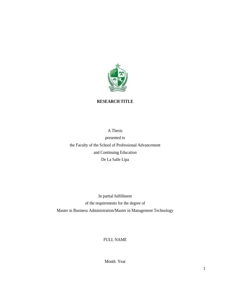 Thesis Format Pdf Statistics Hypothesis