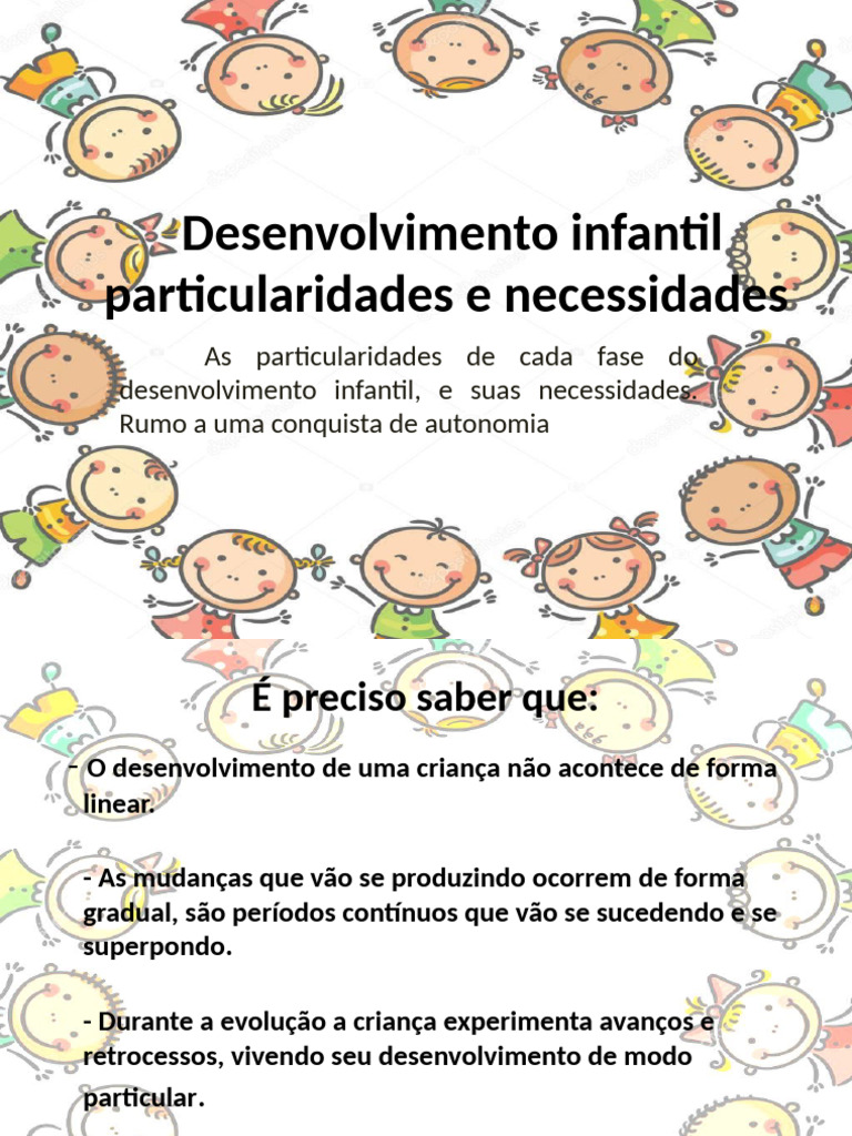 Desenvolvimento Infantil e Suas Necessidades | PDF | Bebês | Aprendizado