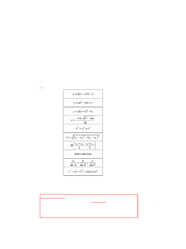 MPM 2DI Exam Review Guide | PDF | Algebra | Numerical Analysis