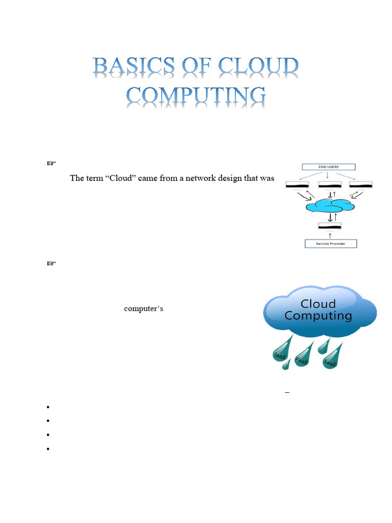 Basics of Cloud Computing.docx | PDF | Cloud Computing | Software As A ...