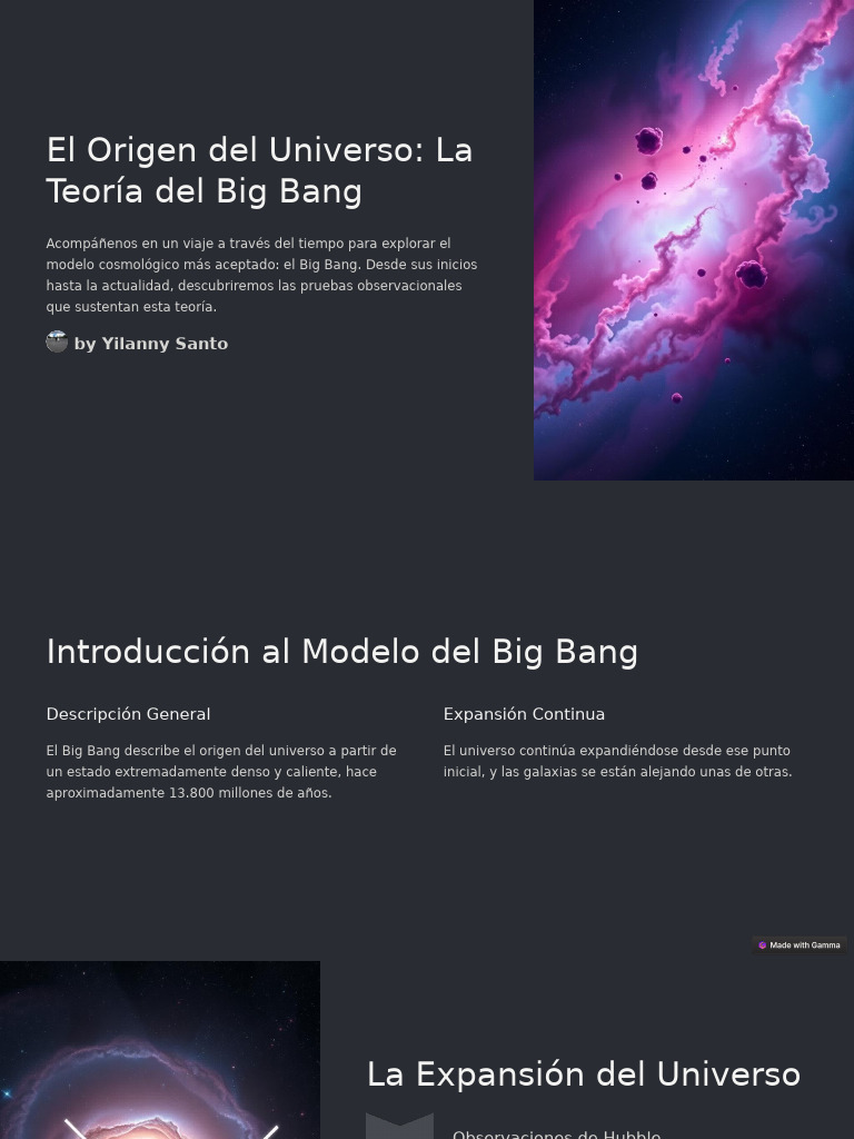 Origen del Universo: Teoría del Big Bang | PDF | Big Bang | Universo