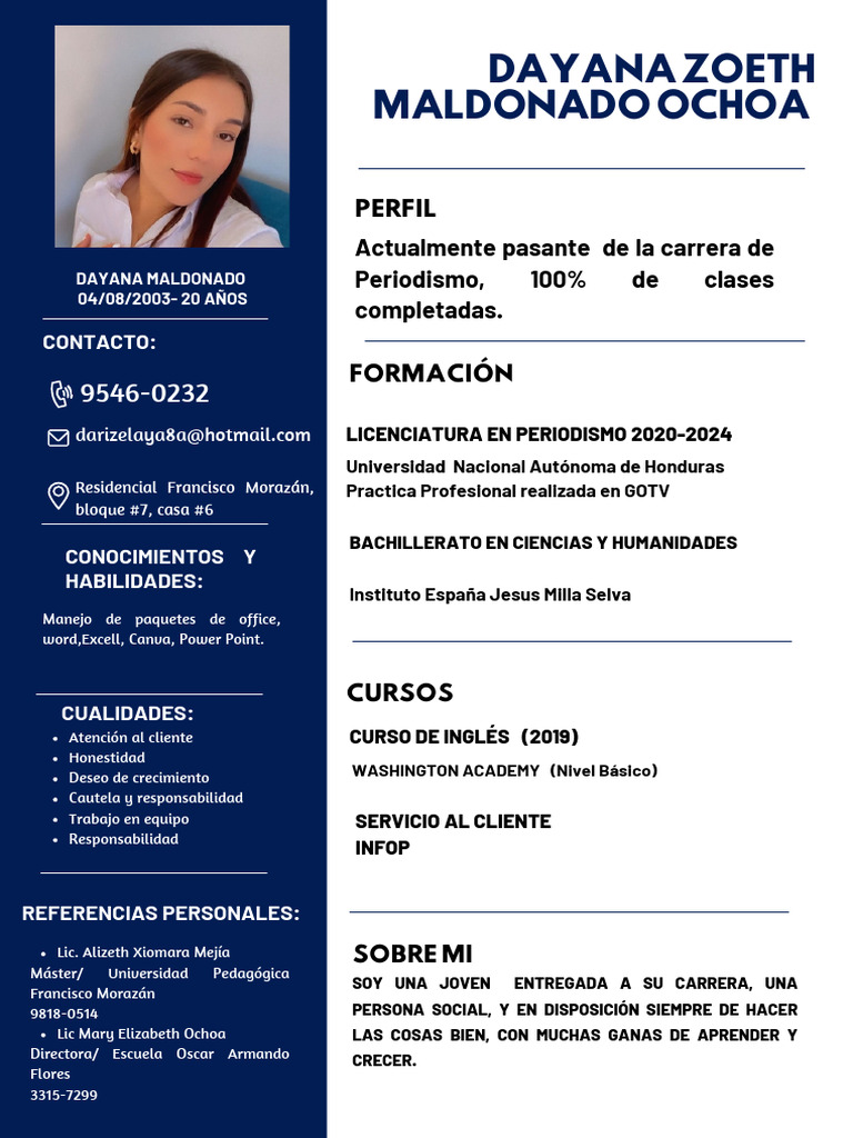 Perfil Profesional de Dayana Maldonado | PDF