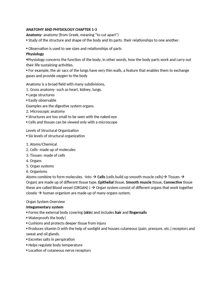 Anatomy Physiology Chapter 1-3 | PDF | Cell Membrane | Carbohydrates