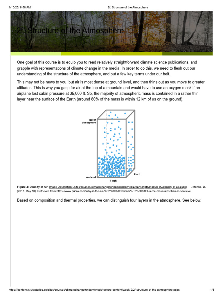 2f. Structure of The Atmosphere | PDF | Atmosphere Of Earth | Atmosphere
