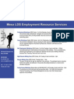 Mesa LDS Employment Flyer
