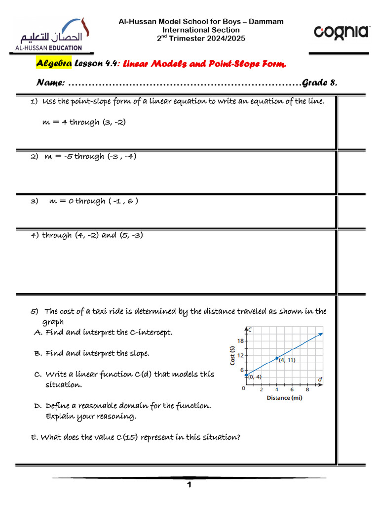 Lesson 4.4 Practice | PDF