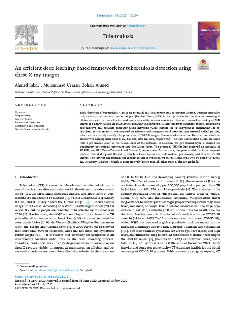 TBXNet: Deep Learning for TB Detection | PDF
