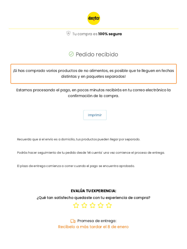 Confirmación de Pedido y Entrega | PDF