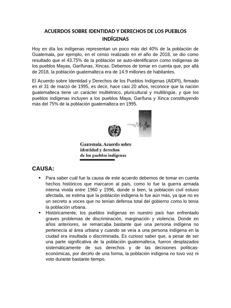 Derechos de Pueblos Indígenas en Guatemala | PDF | Guatemala | Gente ...
