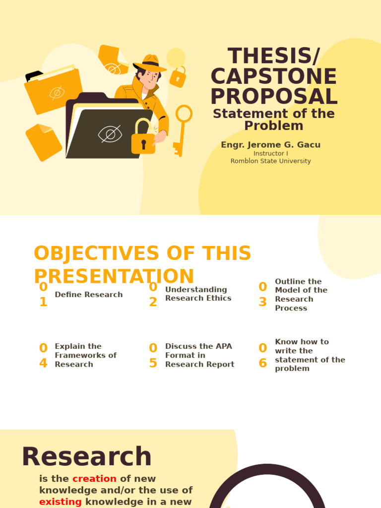 Statement of The Problem 041503 | PDF | Methodology | Apa Style