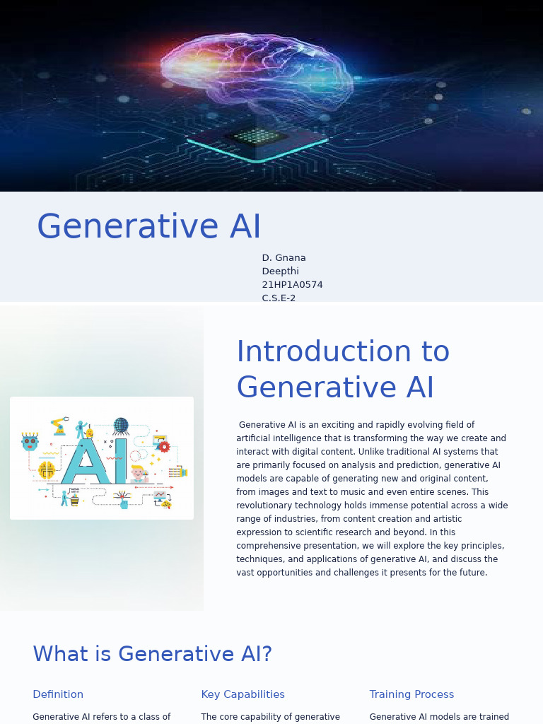 Introduction To Generative AI | PDF | Artificial Intelligence ...
