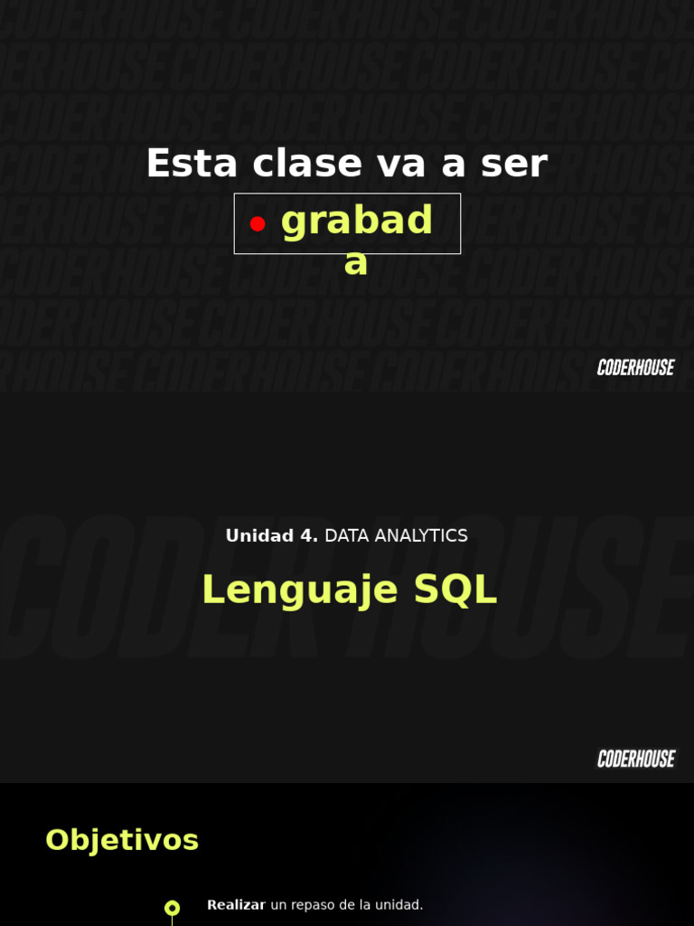 Clase Práctica en Vivo - U4 | PDF | SQL | Bases de datos