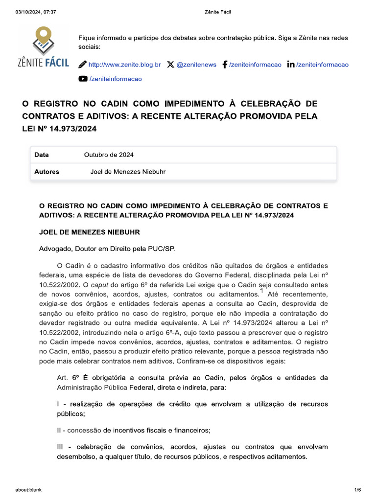 Niebuhr-Sobre CADIN | PDF