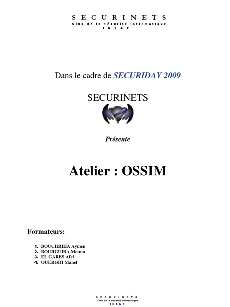 Atelier OSSIM : Monitoring Sécurité Réseau | PDF | Serveur ...