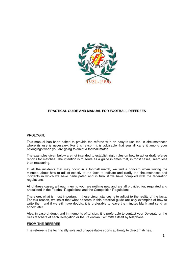 Referee Roles and Match Responsibilities | PDF | Referee