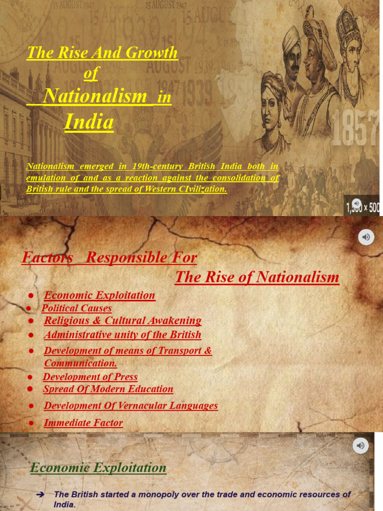 The Rise and The Growth of Nationalism | PDF | British Raj | Nationalism