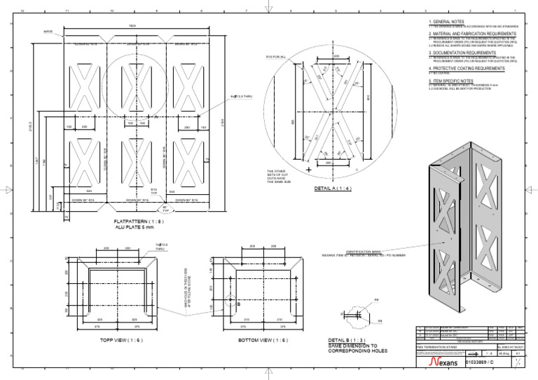 FMS Termination Stand Design Drawing | PDF