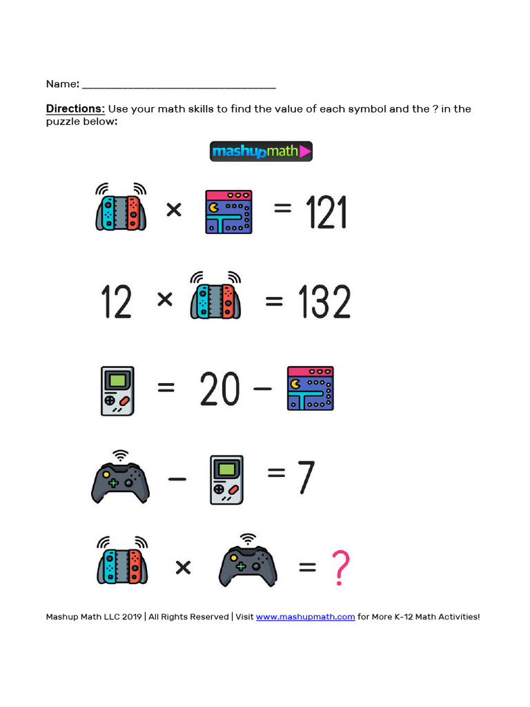 Math Symbol Puzzle Challenges | PDF | Written Communication | Books