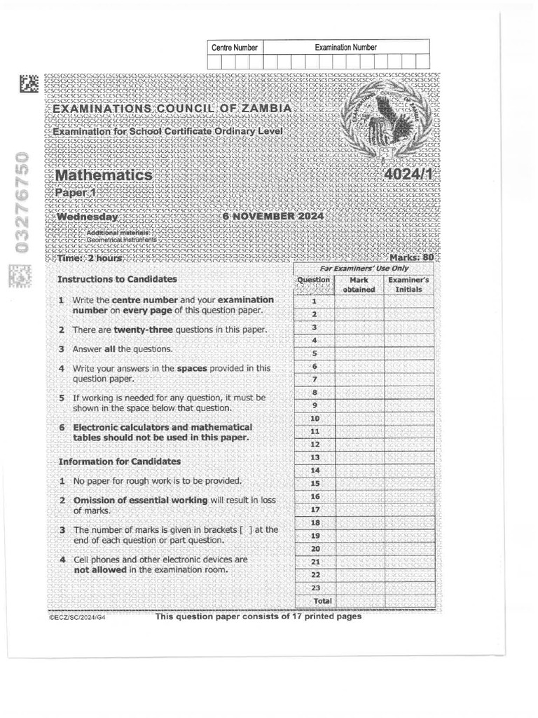 G12 Maths P1 2024 | PDF