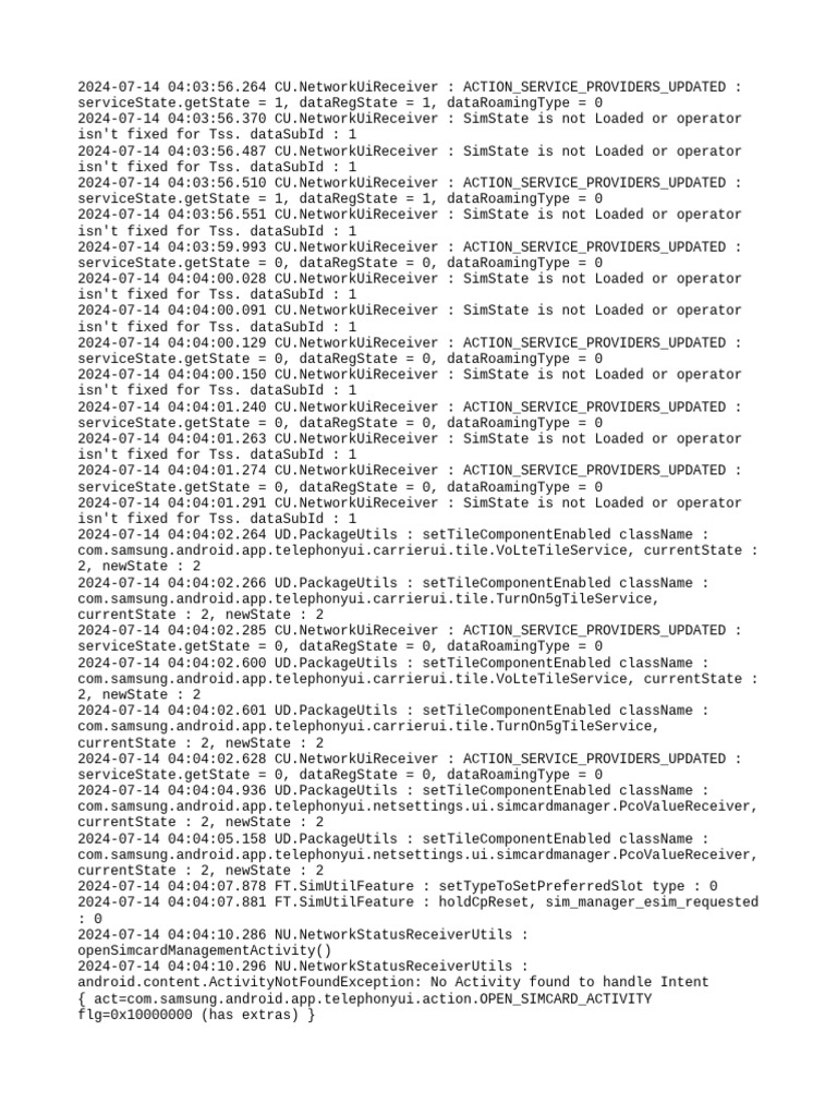 Network State Updates Log Analysis | PDF