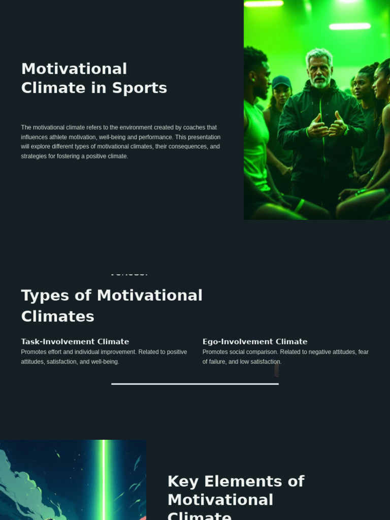 Understanding Motivational Climate in Sports | PDF | Motivational ...