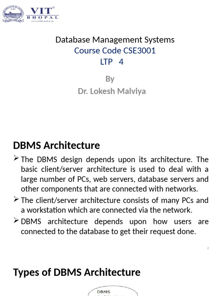 DBMS Architecture and Mapping | PDF | Databases | Client–Server Model
