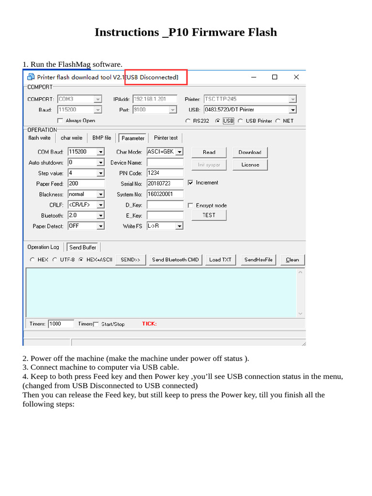 Instruct - P10 FW Flash | PDF