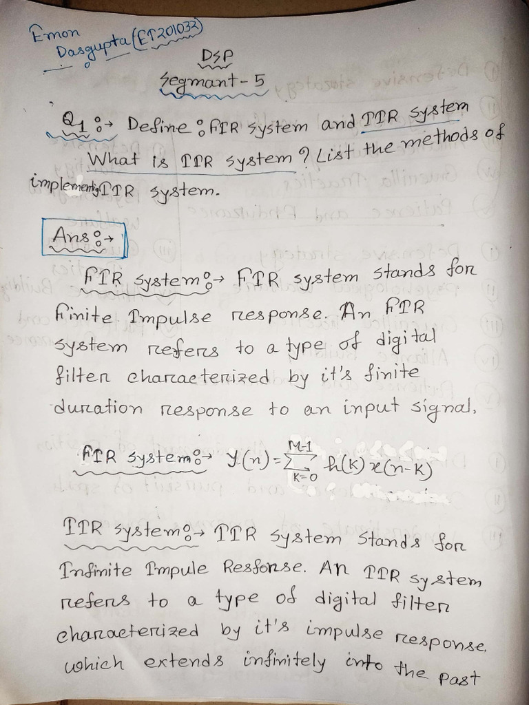 DSP 5th Segment. Created by Emon. | PDF