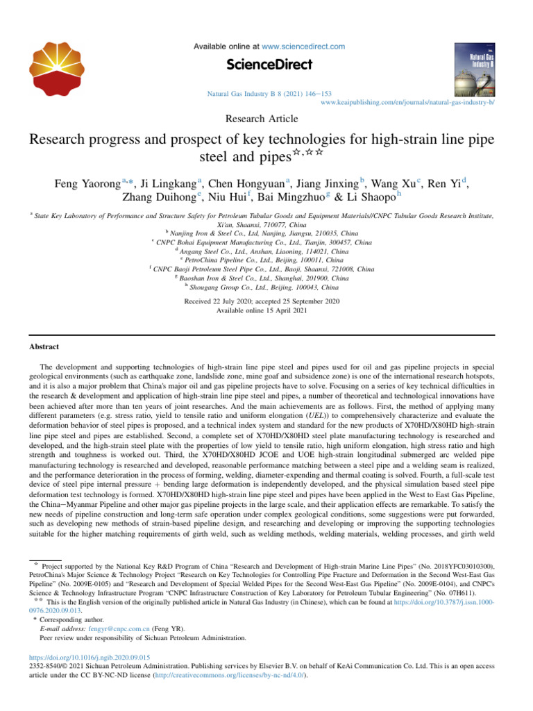 Research Progress and Prospect of Key Technologies For High | PDF ...