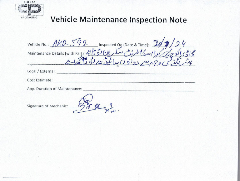 Auto-Mechanic Report - 0001 | PDF