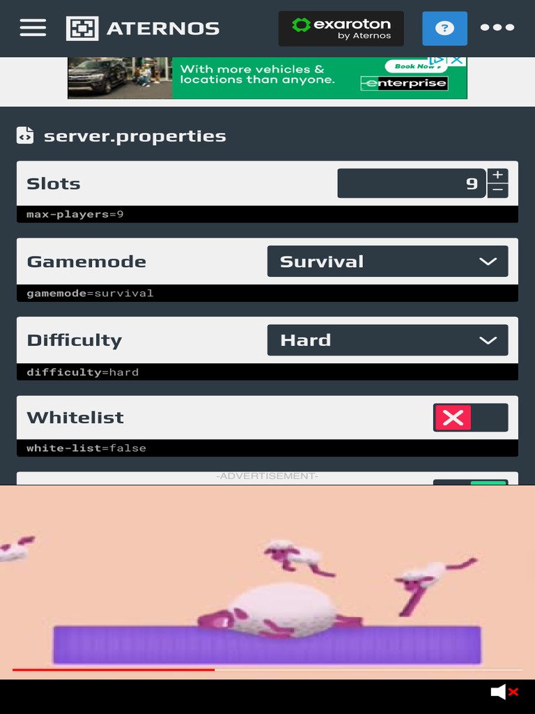 Aternos Free Server Specs