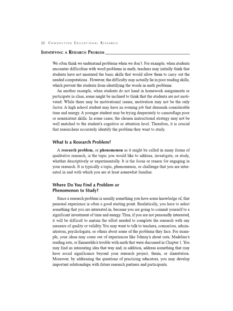 Handout-2 Research Problem and Research Questions | PDF