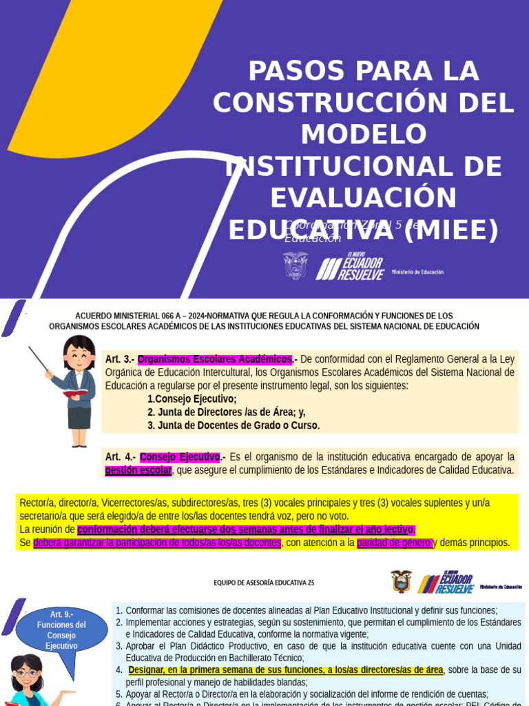 Pasos para el Modelo de Evaluación Educativa | PDF | Evaluación | Maestros