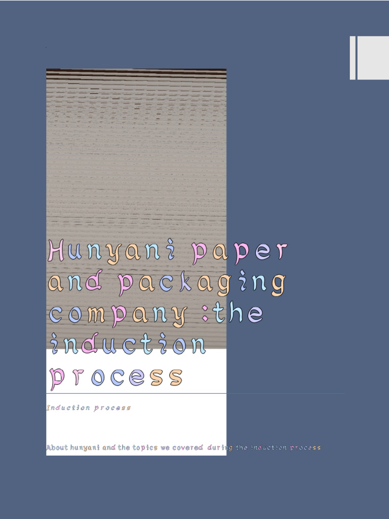 Hunyani Paper Induction Overview | PDF | Pulp (Paper) | Fires