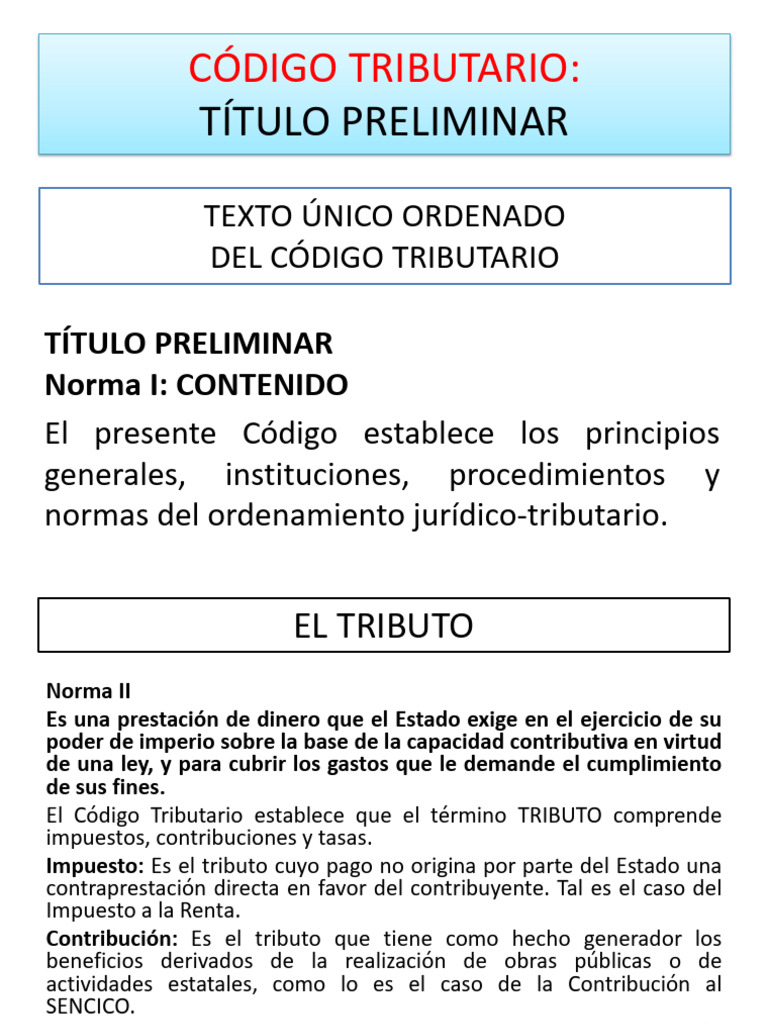 Codigo Tributario Parte 1 | PDF
