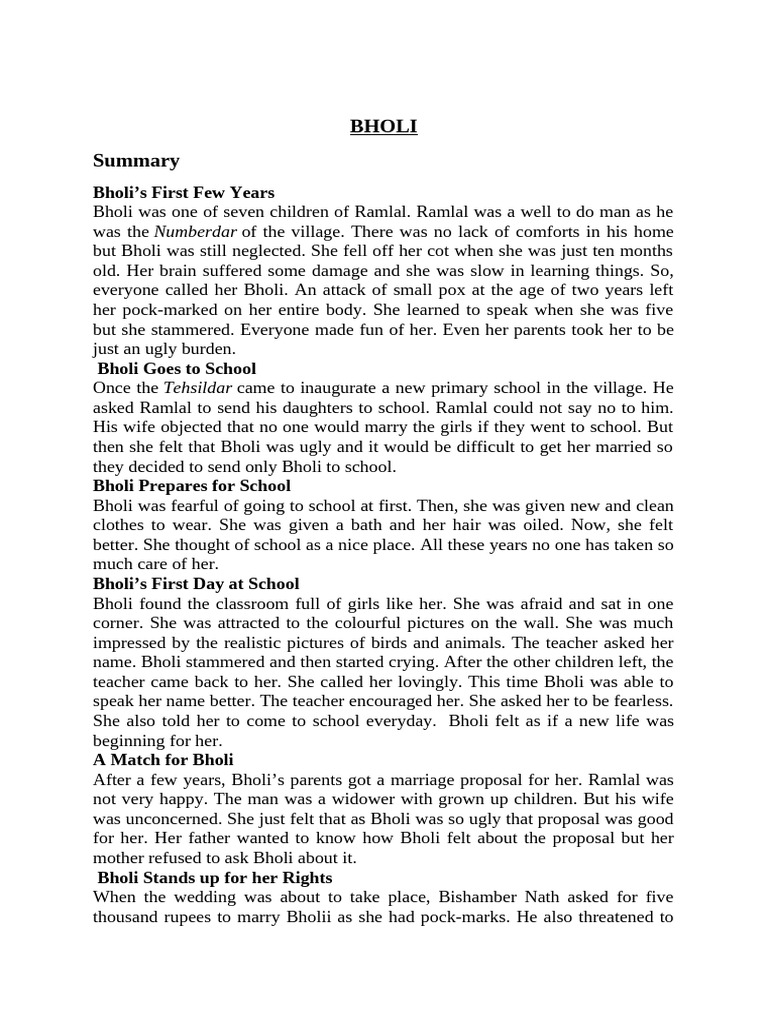 Bholi: Journey from Neglect to Empowerment | PDF