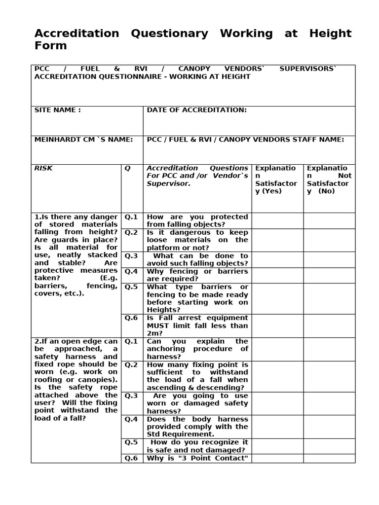 Accrediation Form Check List | PDF