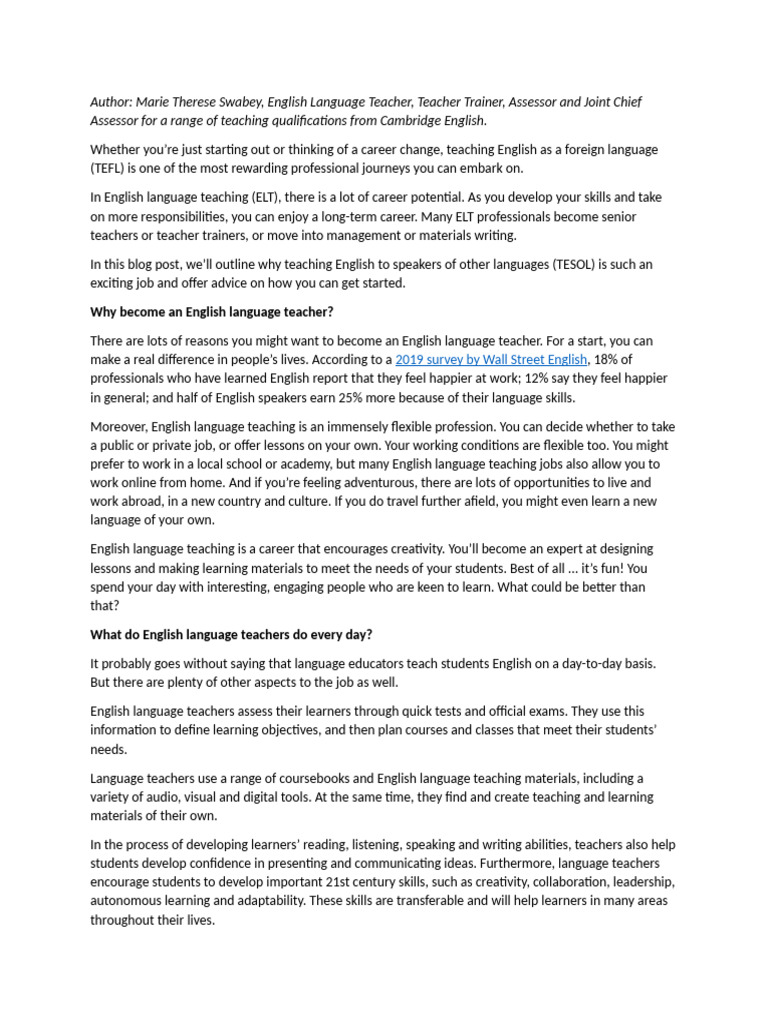 Author | PDF | Language Education | Learning