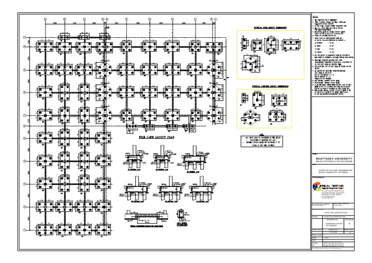 Pile Cap & Reinforcement Details Drawing | PDF