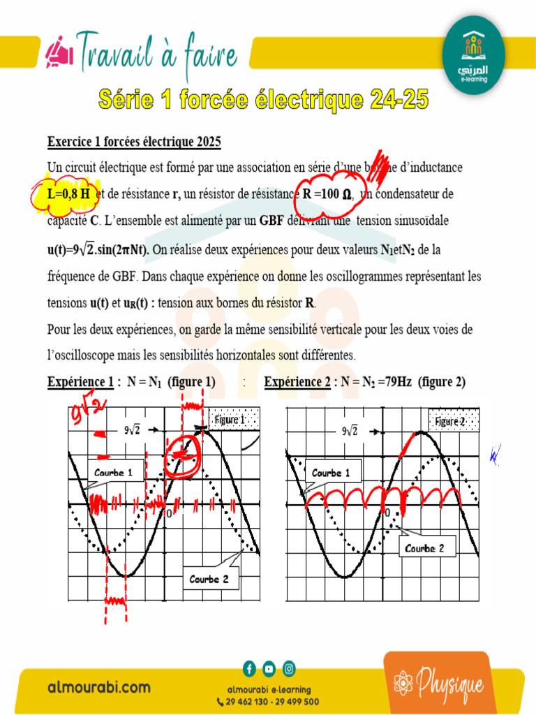 Correction Exercice 1 Et Resumé | PDF | Condensateur | Inducteur