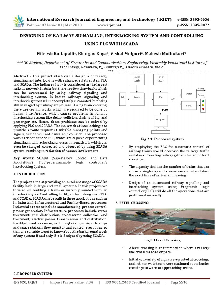 Railway Signaling and Interlocking with PLC | PDF | Relay | Switch
