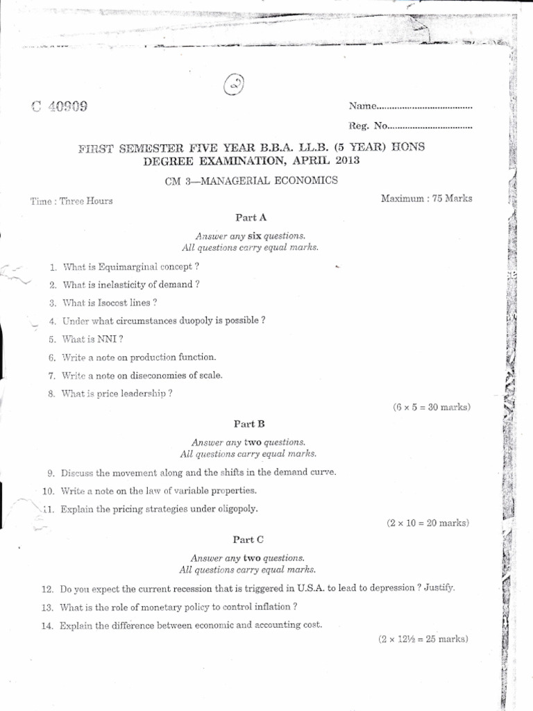 Managerial Economics Pdf Demand Economics