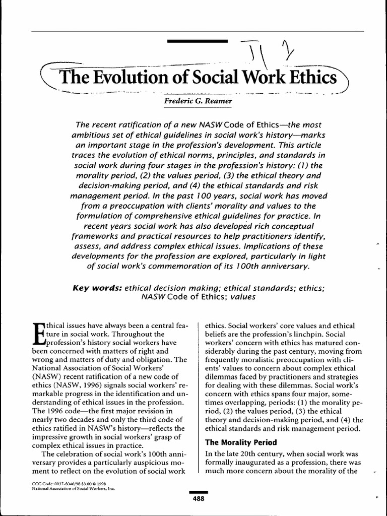 Evolution of Social Work Ethics | PDF | Social Work | Rights