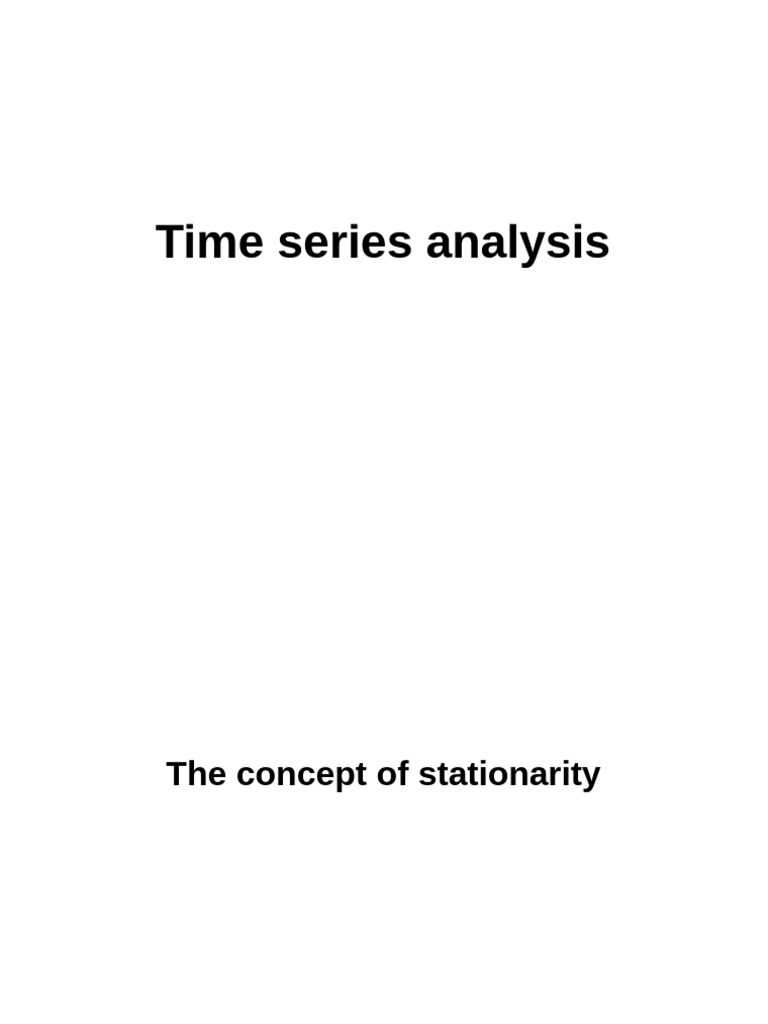 Understanding Stationarity in Time Series Analysis | PDF | Stationary ...